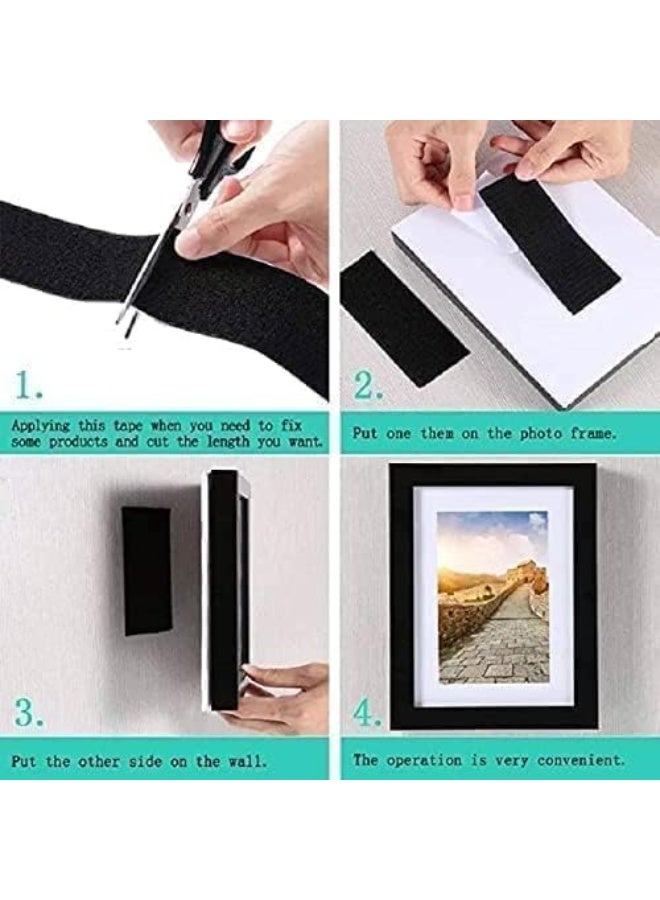 2m reusable hook and loop magic tape with adhesive backing, mounting strip, for home and office use. - Image 5